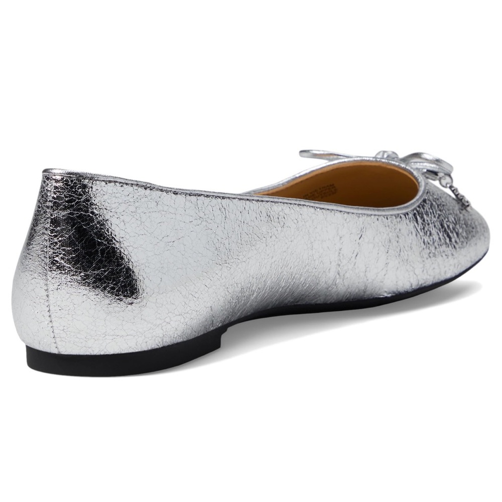 Michael Kors Nori Flex Silver Metallic Square Toe Ballet Flat New size 8.5 - Picture 6 of 13